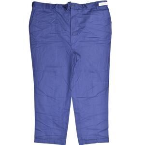 Aramark Blue 100% Cotton Work Pants Straight Men's Size 50x30 Zip Solid